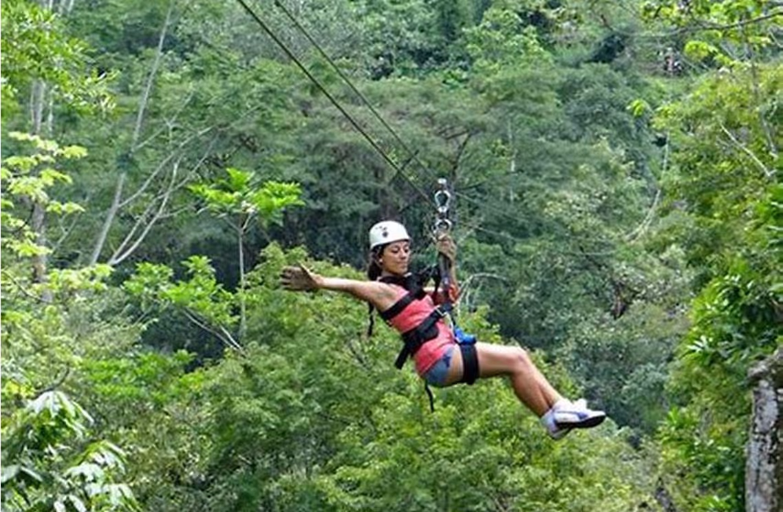 Women on a Zip-Line